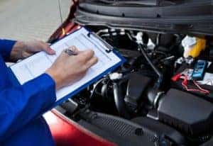 car being serviced