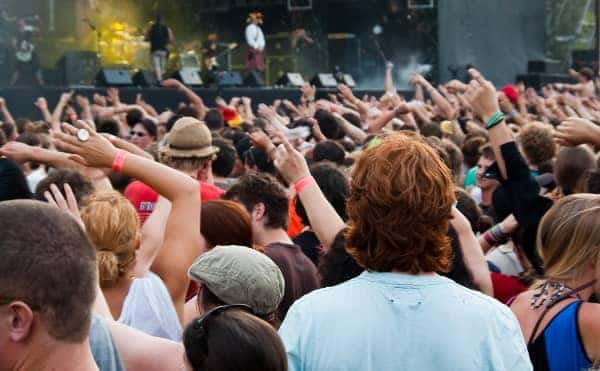 people at outdoor concert