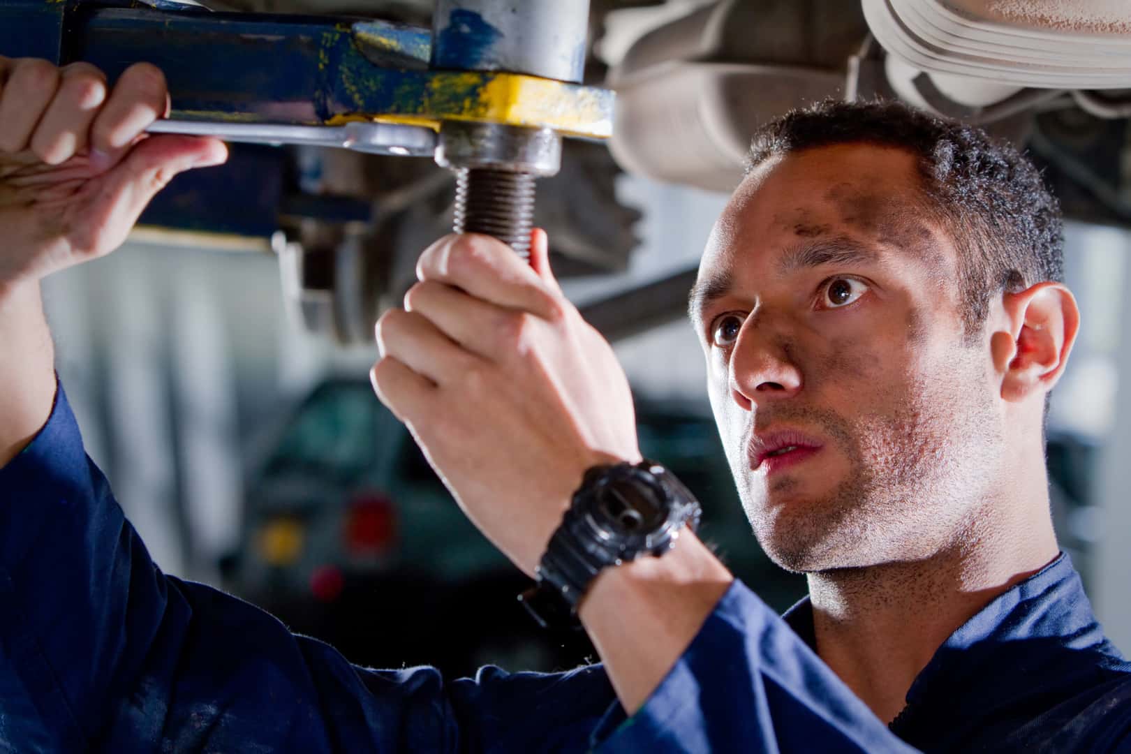 Mechanic in a garage