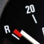 Fuel gauge in a car