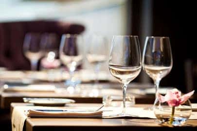 Empty Glasses Set in Restaurant