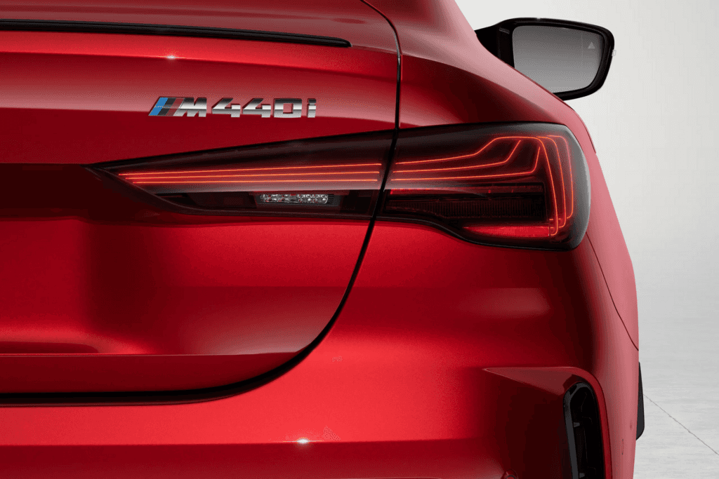 The taillight of the 2026 BMW 4 Series Coupe