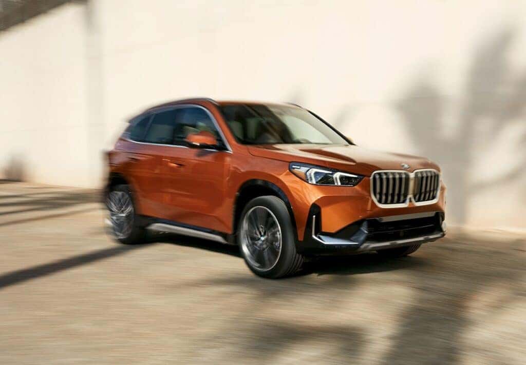 Exterior of an orange BMW X1
