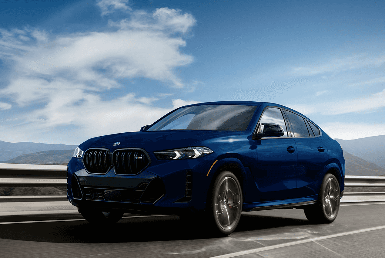 The 2026 BMW X6 on the road