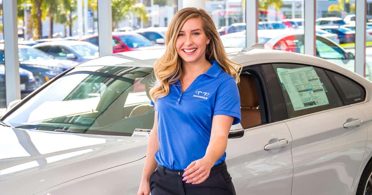 BMW dealership sales person