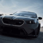 The 2027 BMW M5 Sedan on the road