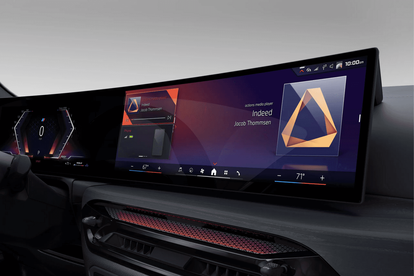 Dashboard of a vehicle equipped with BMW iDrive
