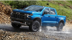 2024 chevrolet silverado truck in blue