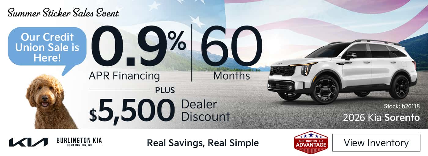 Get a New 2026 Kia Sorento for 0.9% APR for 60 Months