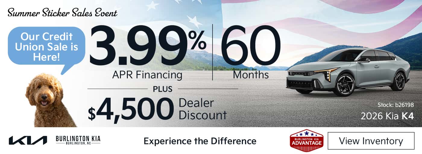 Get a New 2026 Kia K4 for 3.99% APR for 60 Months