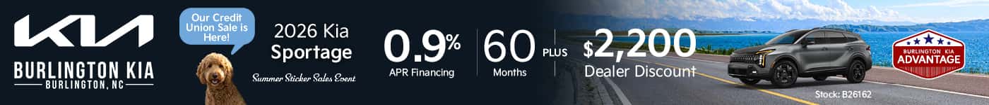 Get 0.9% APR for 60 Months Plus $2,200 Dealer Discount on a New 2026 Kia Sportage