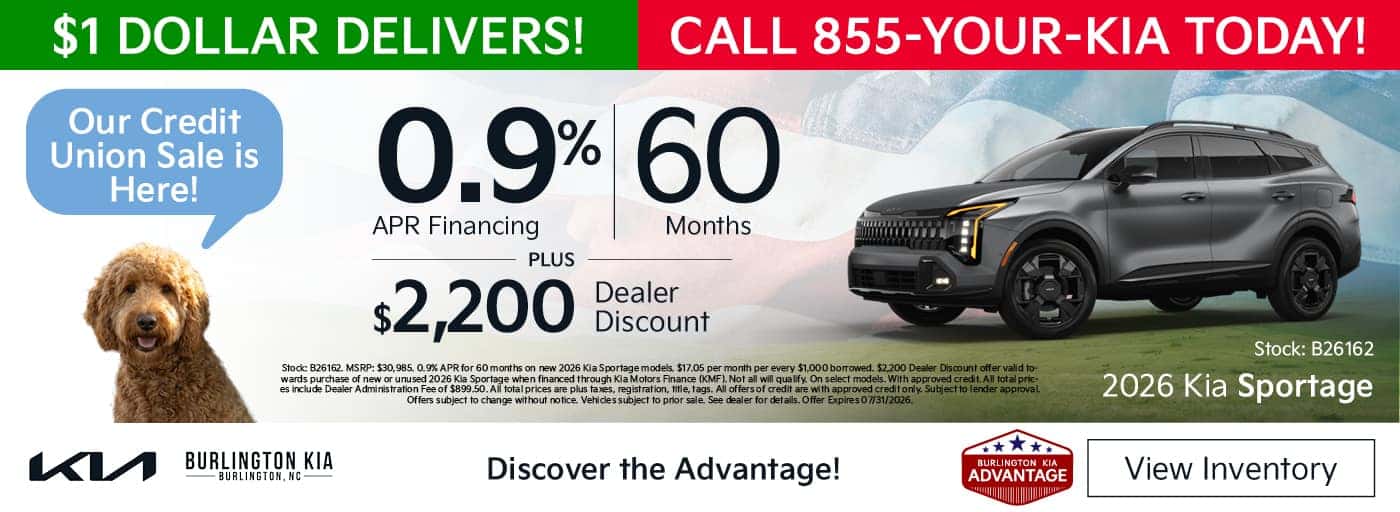Get 0.9% APR for 60 Months Plus $2,200 Dealer Discount on a New 2026 Kia Sportage