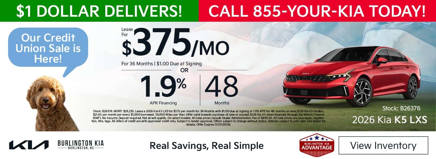 Finance a New Kia K5 For $375 a Month or get 1.9% APR for 84 Months