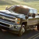 A black Chevy Silverado 3500 Diesel, one of the best used diesel trucks for sale on the market today