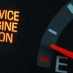 check engine dashboard light on in a car