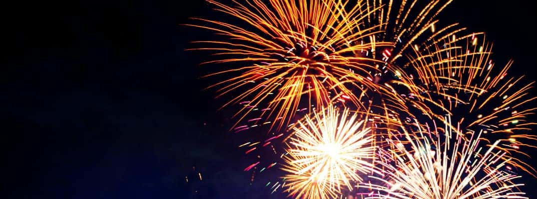 4th of July fireworks display colorful explosions in the night sky