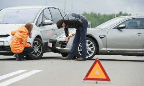 car collision in parking lot