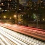 highway traffic at night