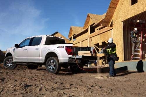 2021 F-150 Hybrid at construction site