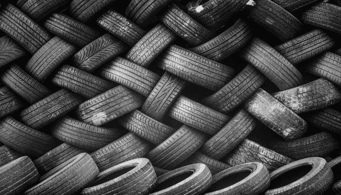 A stack of tires