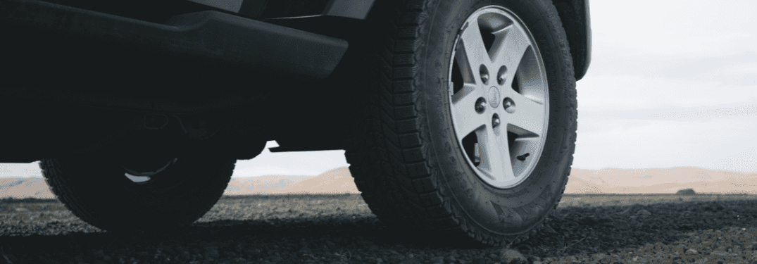 Close-up on a vehicle's wheel