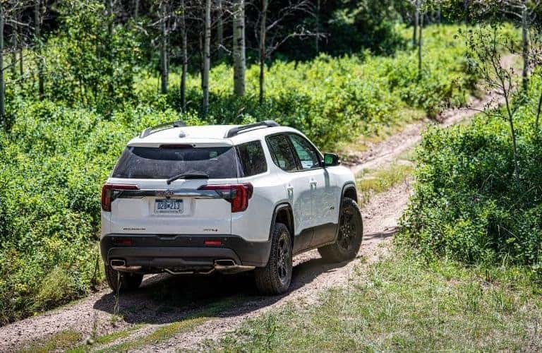 White 2020 GMC Acadia AT4 Rear Exterior