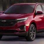red Chevrolet Equinox front view