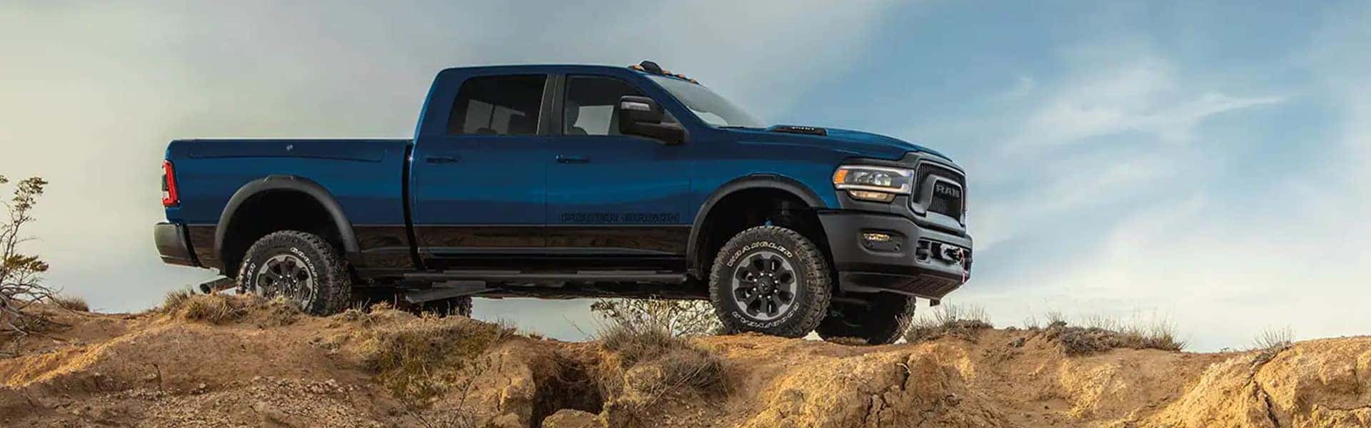 2023 Ram 2500 truck on rocky terrain