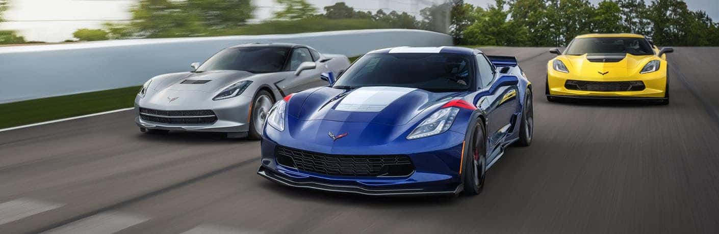 2019 Chevrolet Corvette Grand models driving together