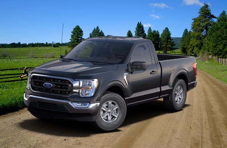 2021 Ford F-150 XLT parked on a dirt road