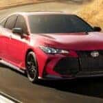 2020 Toyota Avalon front view on a curved road