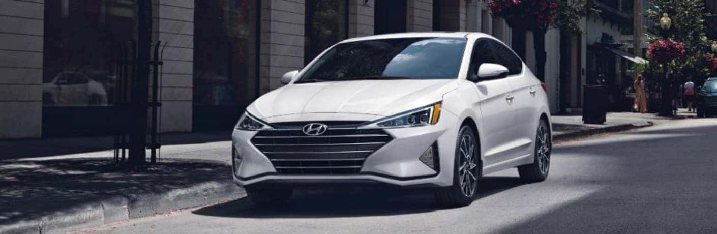 2020 Hyundai Elantra car driving in a city