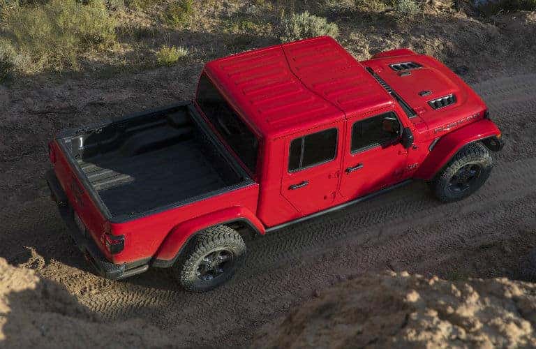 2020 Jeep Gladiator overhead and side view