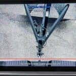 a rearview camera showing a trailer hitch