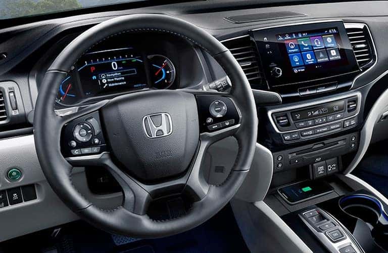 2020 Honda Pilot steering wheel close up