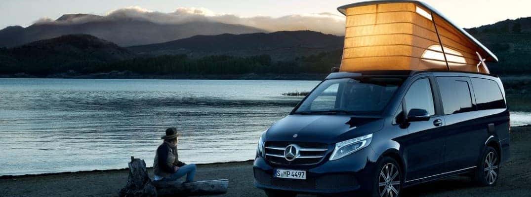 A Mercedes-Benz Sprinter camper van