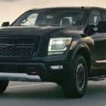 2020 Nissan Titan front and side view