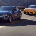 2020 Toyota Supra cars on a road