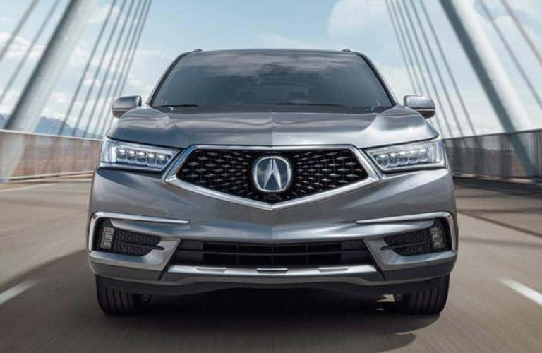 2019 Acura MDX front view on a bridge