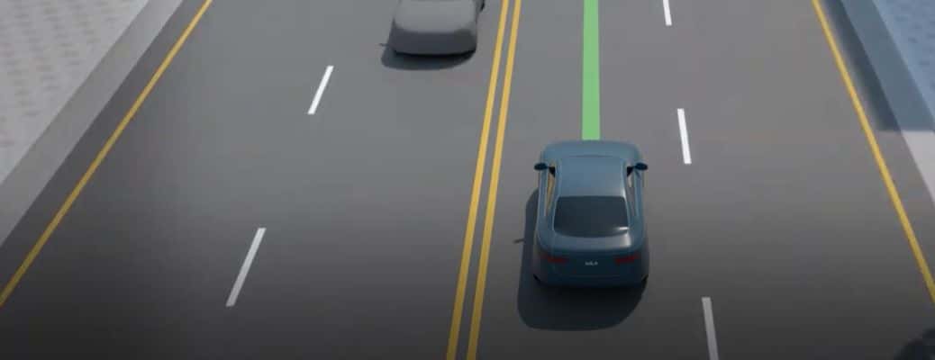 Kia Lane Following Assist overhead view