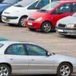 a used car lot with a variety of pre-owned vehicles