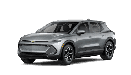 Gray Chevrolet Equinox EV shown from a front three-quarter angle.