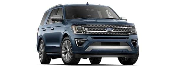 Dark blue 2019 Ford Expedition XLT on white