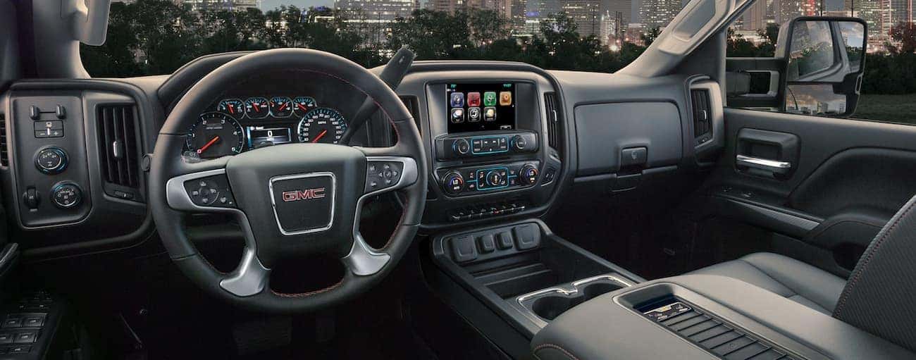 Infotainment and dash of 2019 GMC Sierra 3500HD