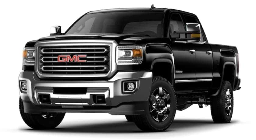 Black 2019 GMC Sierra 3500HD on white