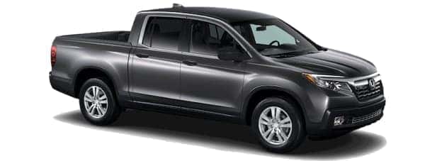 Gray 2019 Honda Ridgeline on white