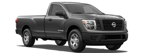 Gray 2019 Nissan Titan on white