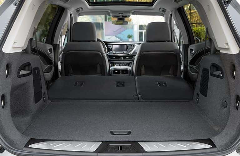 cargo area with rear seats folded flat in 2019 Buick Envision