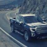 2019 GMC Sierra 1500 driving along mountain highway
