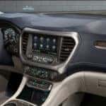 2020 GMC Acadia interior front cabin steering wheel and dashboard